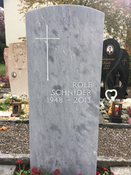 Grabstein Kreuz graviert: Bordiglio Marmor