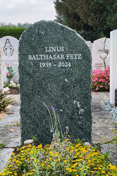 Grabstein Andeer - Schrift graviert